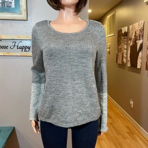 The Limited gray colorblock wool blend sweater